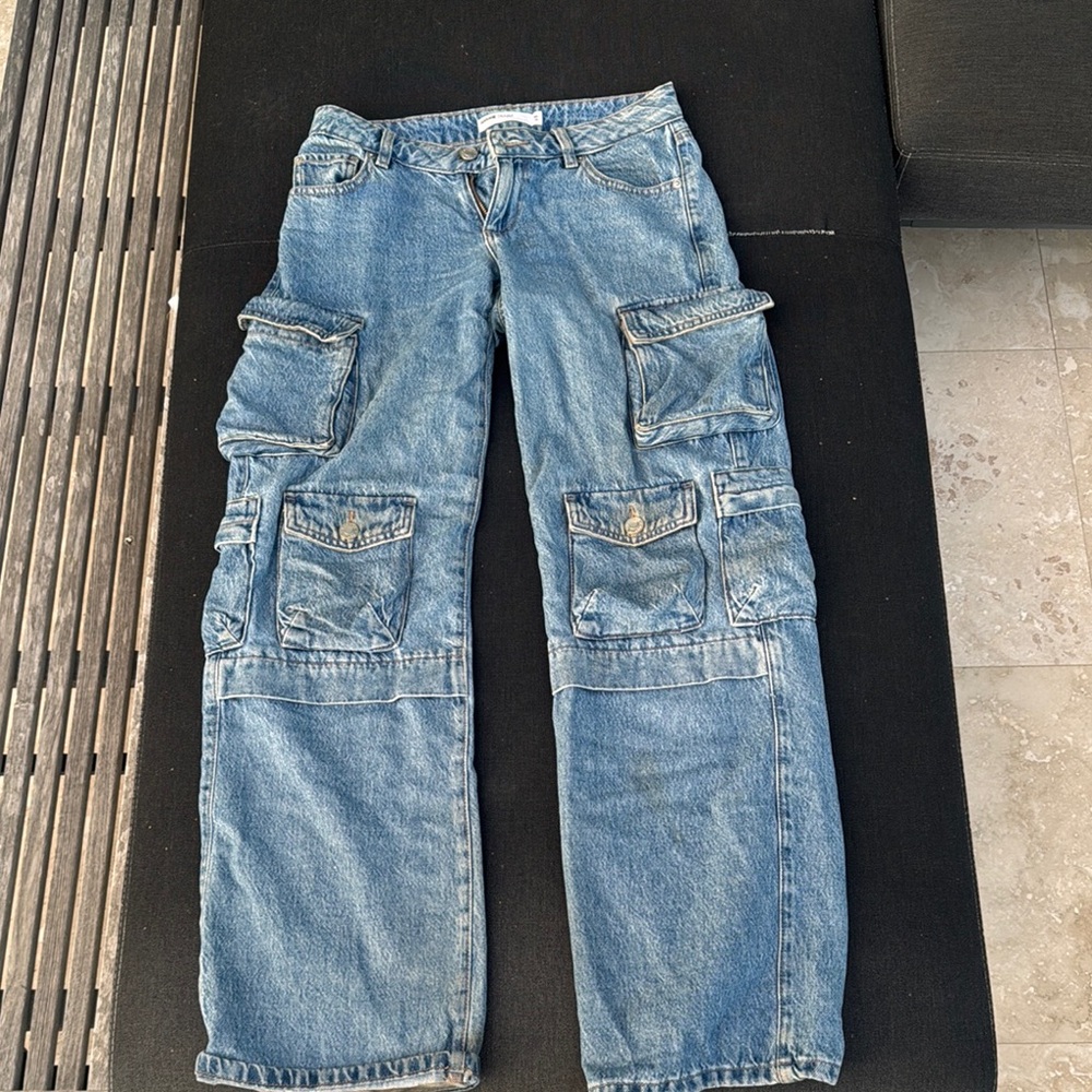 Woman’s Blue Cargo Jeans